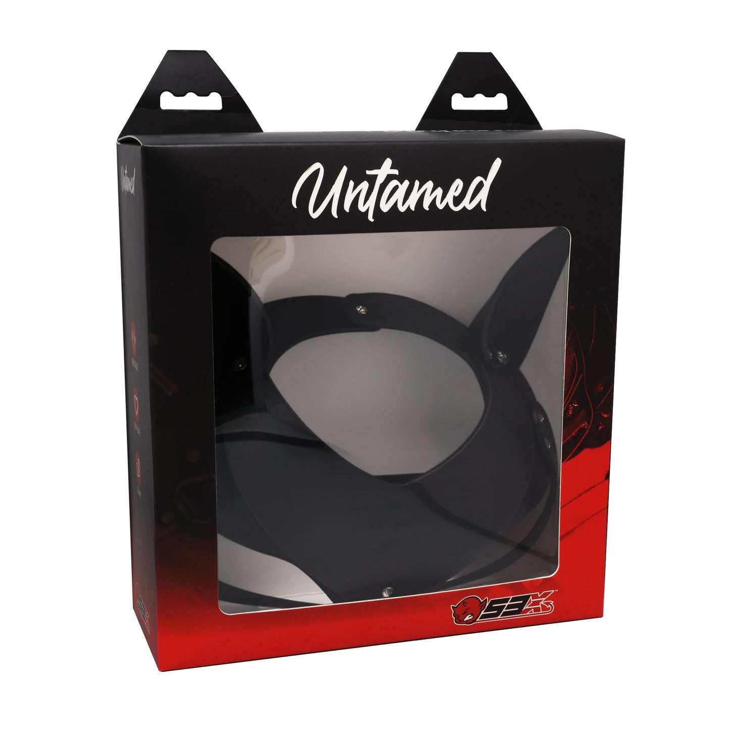UNTAMED BLACK LEATHER MOUSE MASK ONE SIZE