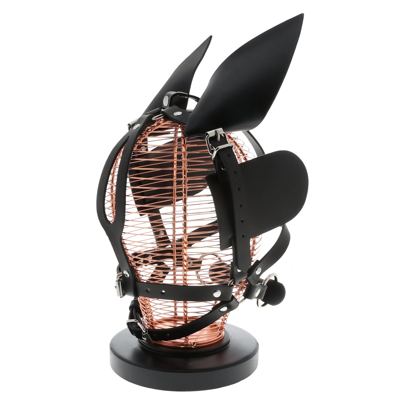 UNTAMED BLACK LEATHER DONKEY MASK W/ BAR GAG ONE SIZE