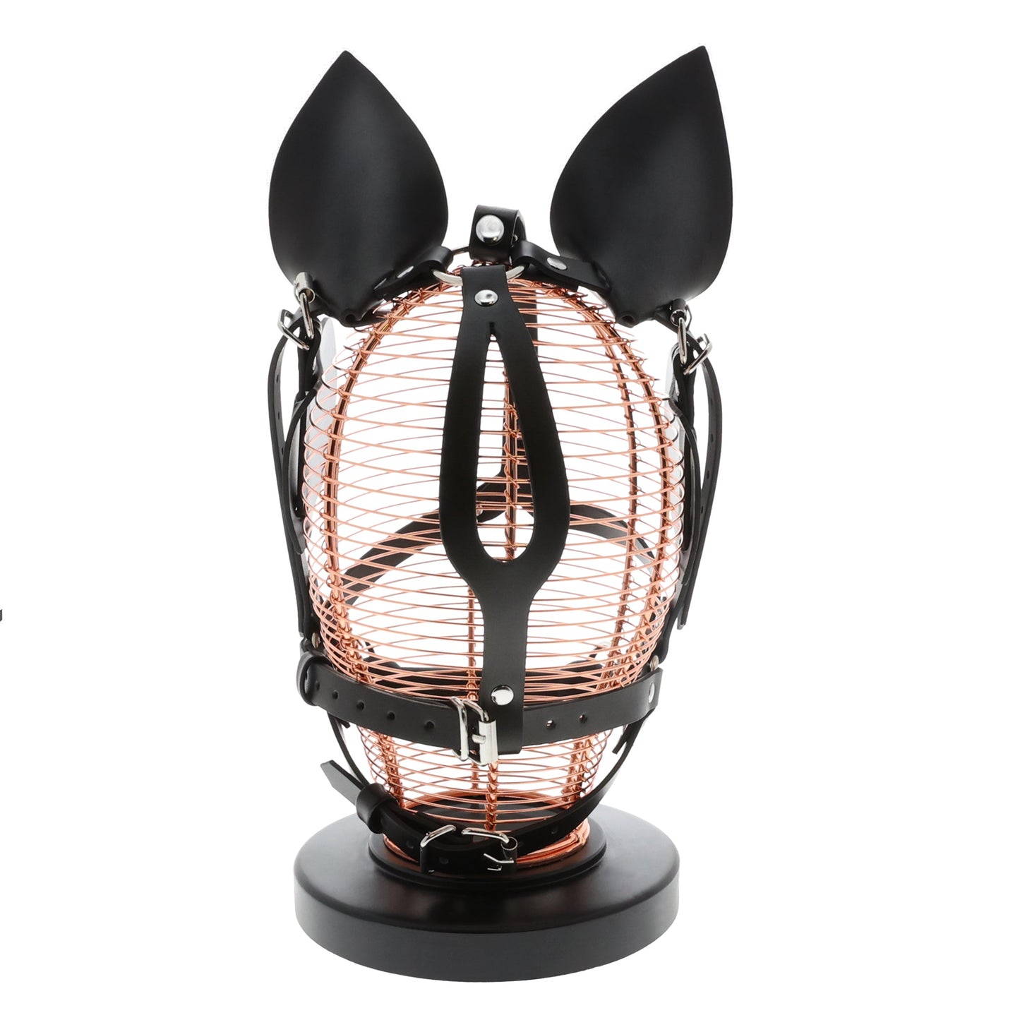 UNTAMED BLACK LEATHER DONKEY MASK W/ BAR GAG ONE SIZE