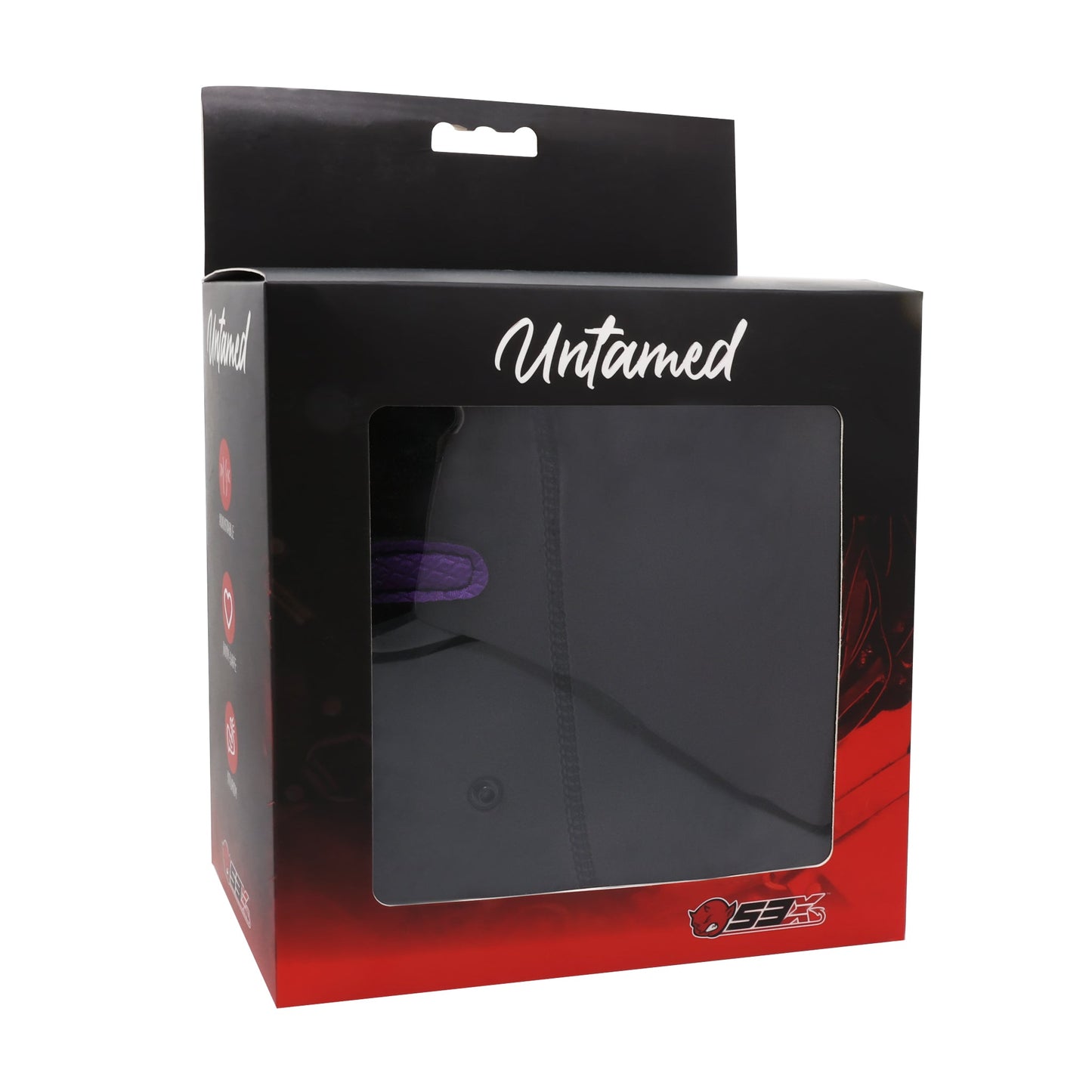UNTAMED BLACK/PURPLE SPANDEX DOG MASK