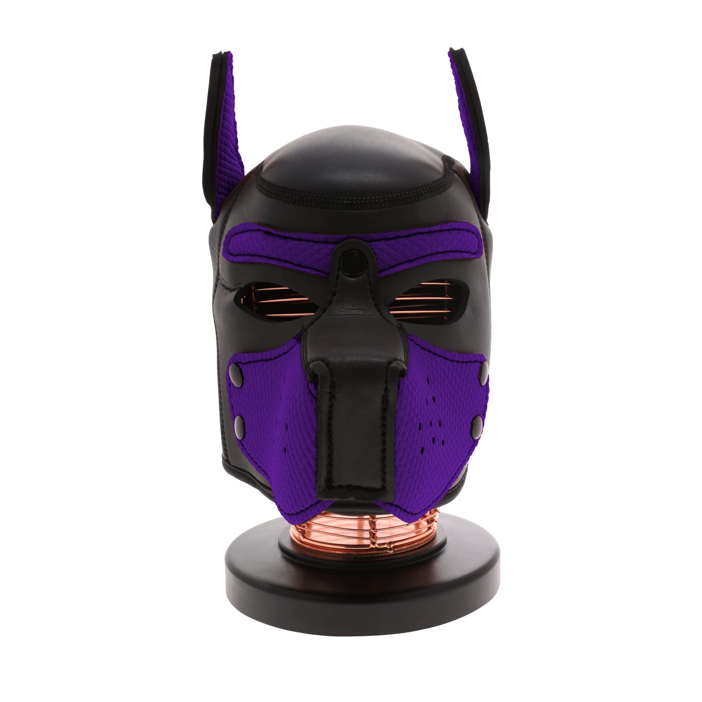 UNTAMED BLACK/PURPLE SPANDEX DOG MASK