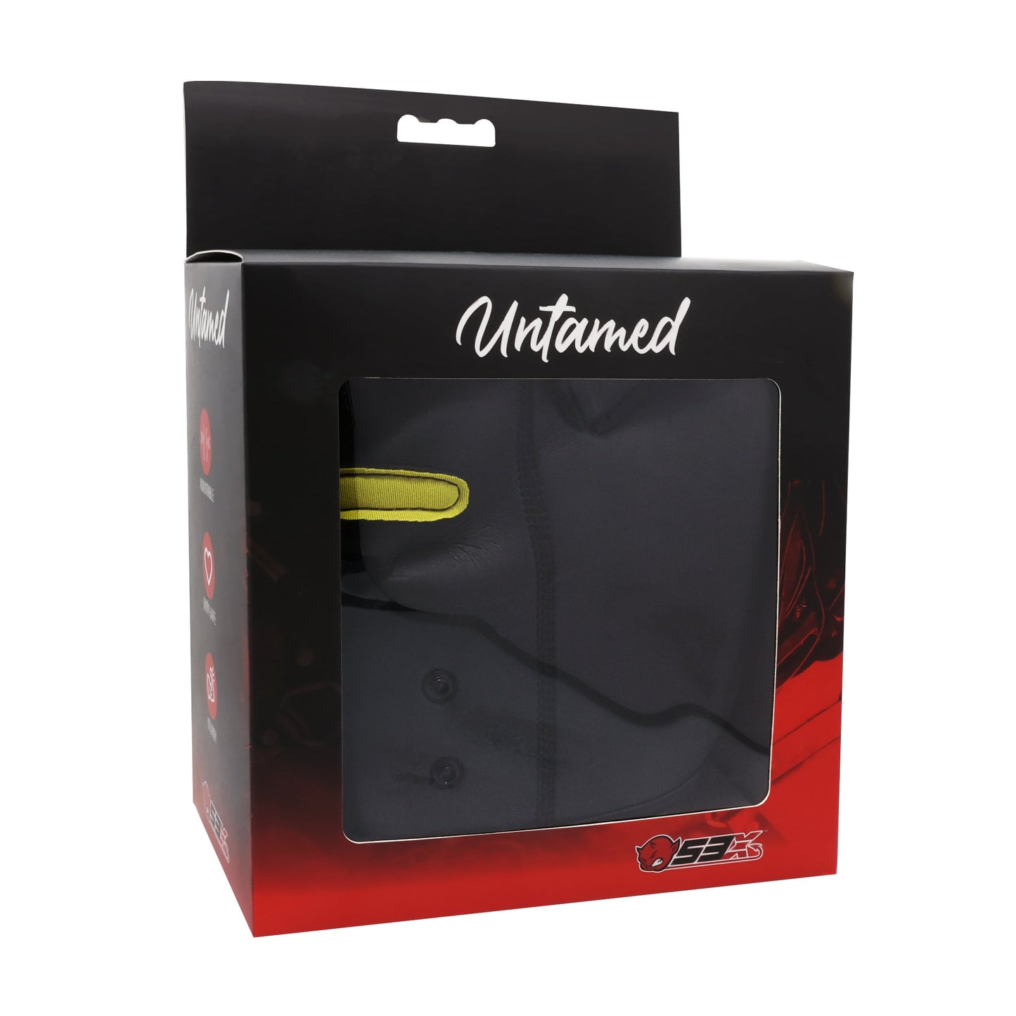 UNTAMED BLACK/YELLOW SPANDEX DOG MASK