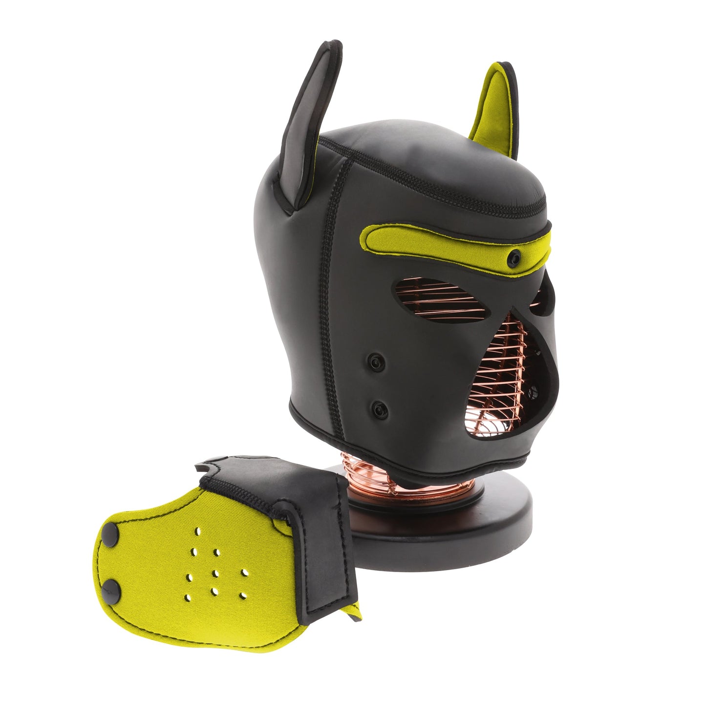 UNTAMED BLACK/YELLOW SPANDEX DOG MASK