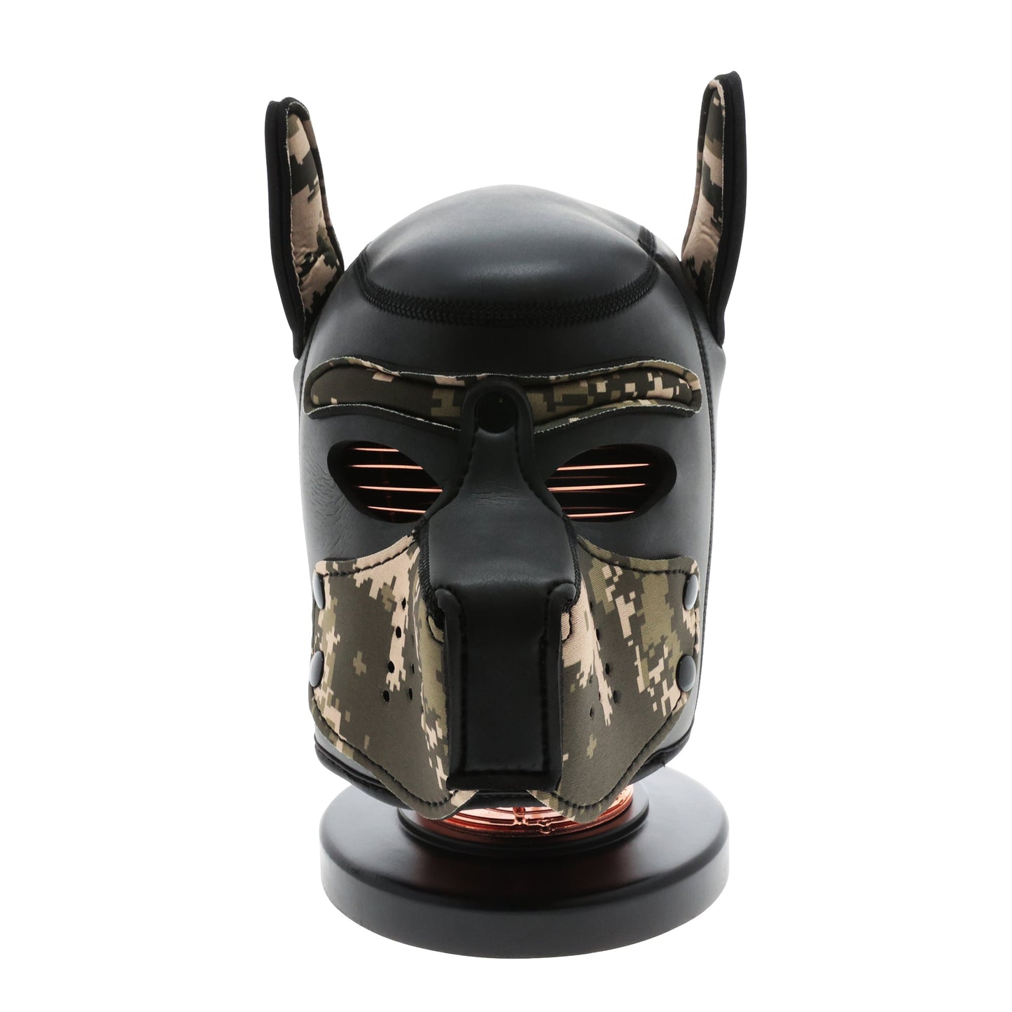 UNTAMED BLACK/CAMO SPANDEX DOG MASK SMALL/MEDIUM