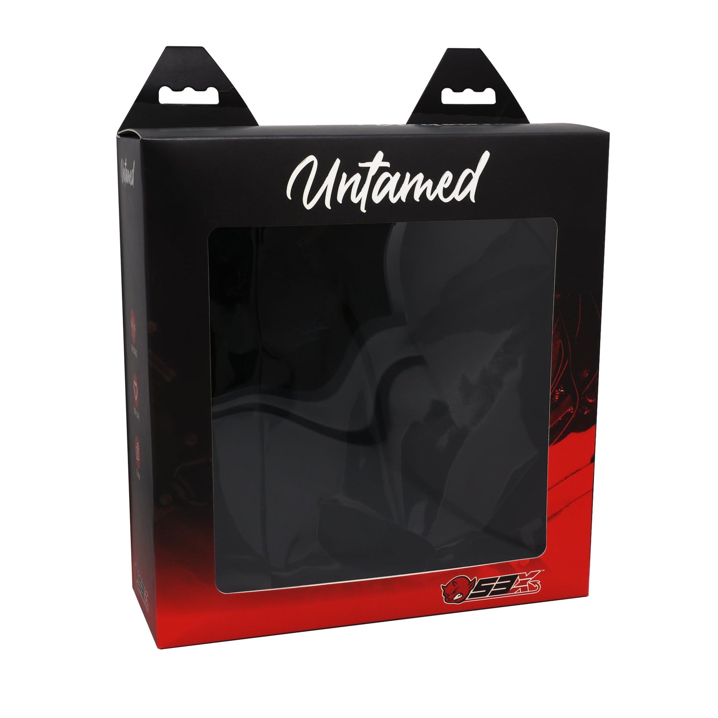 UNTAMED BLACK VINYL LEATHER CAT WOMAN MASK ONE SIZE