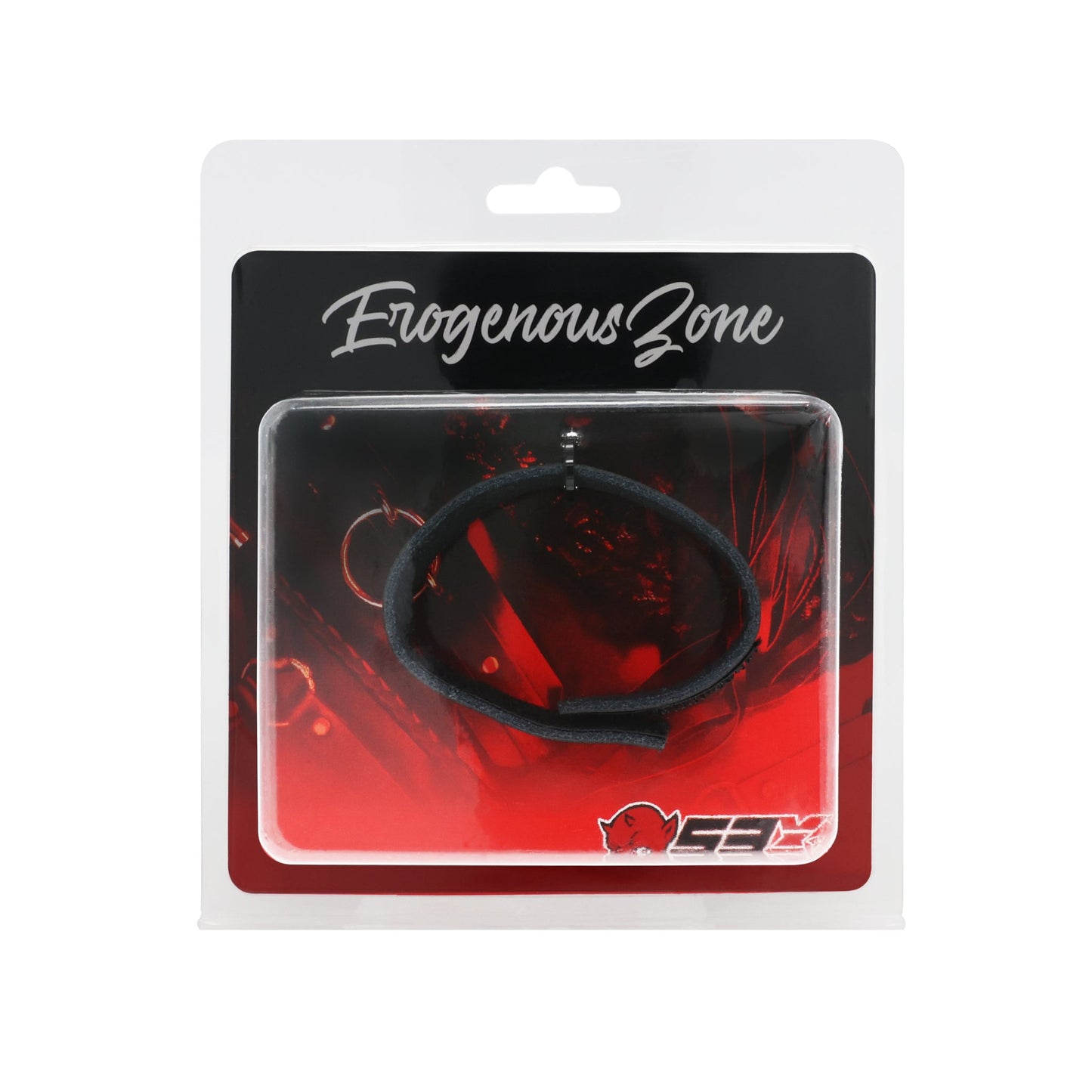 EROGENOUS ZONE LEATHER C-RING - BLACK