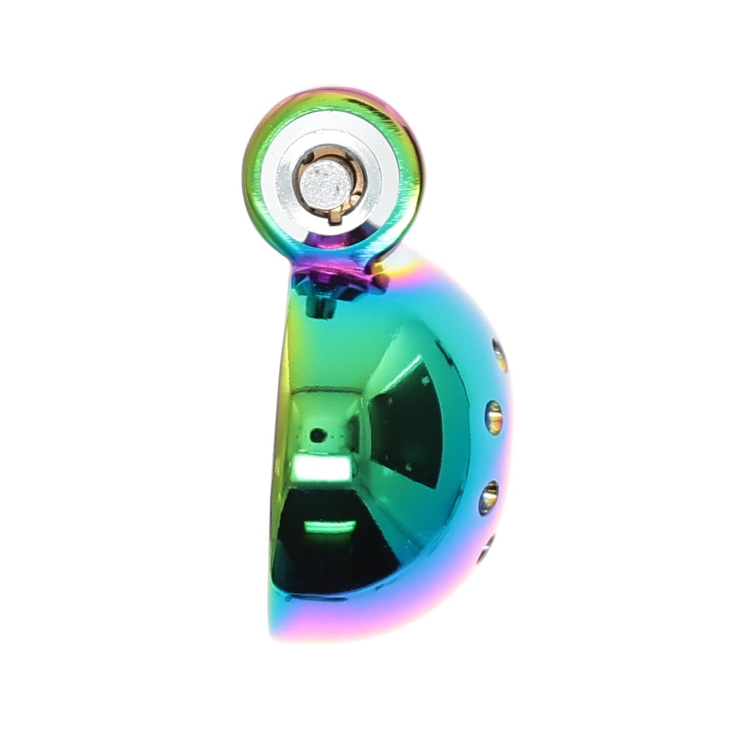 45MM AL ZINC ALLOY COCK RING W/ CAGE - RAINBOW