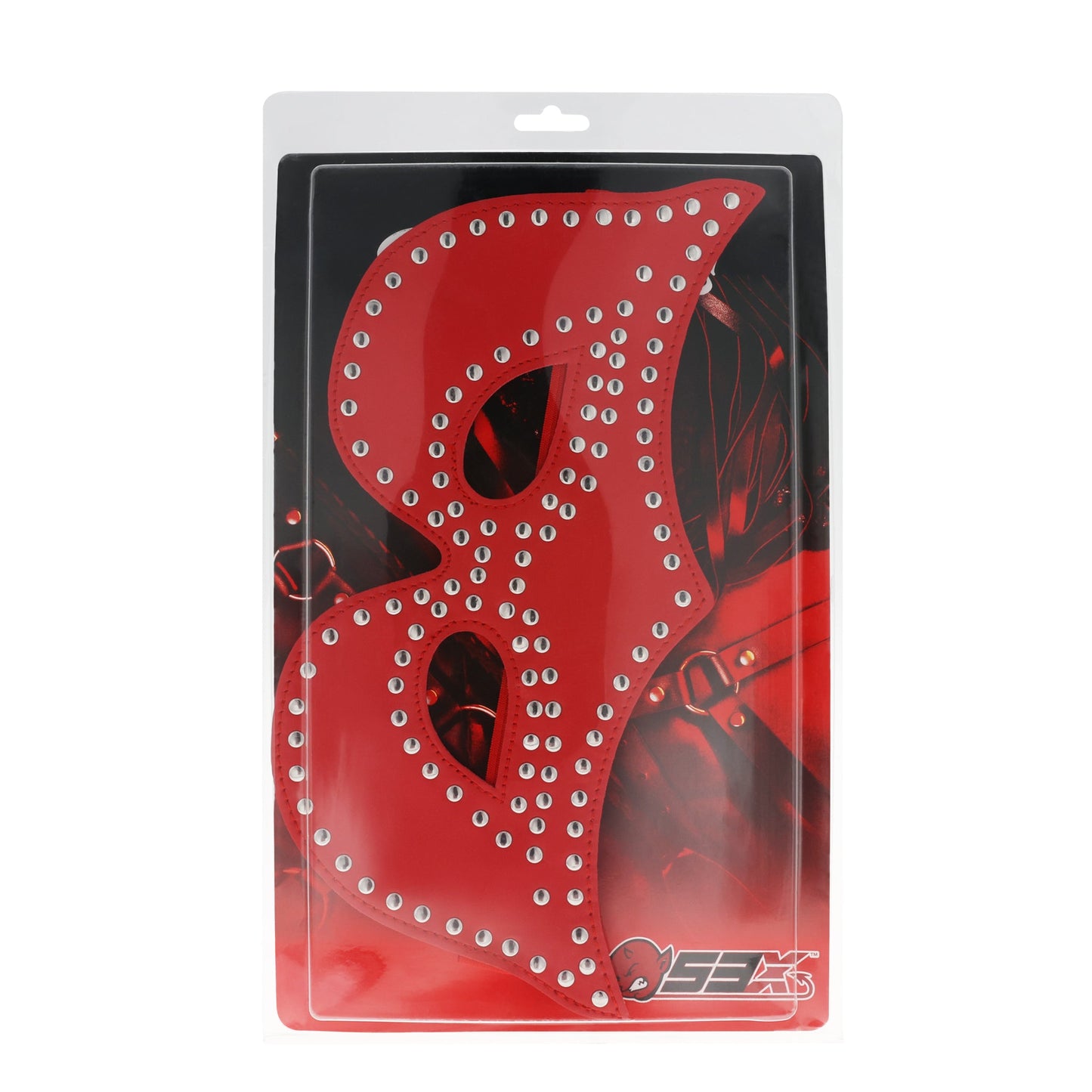 SEXCAPADES FAUX LEATHER STUDDED PARTY MASK