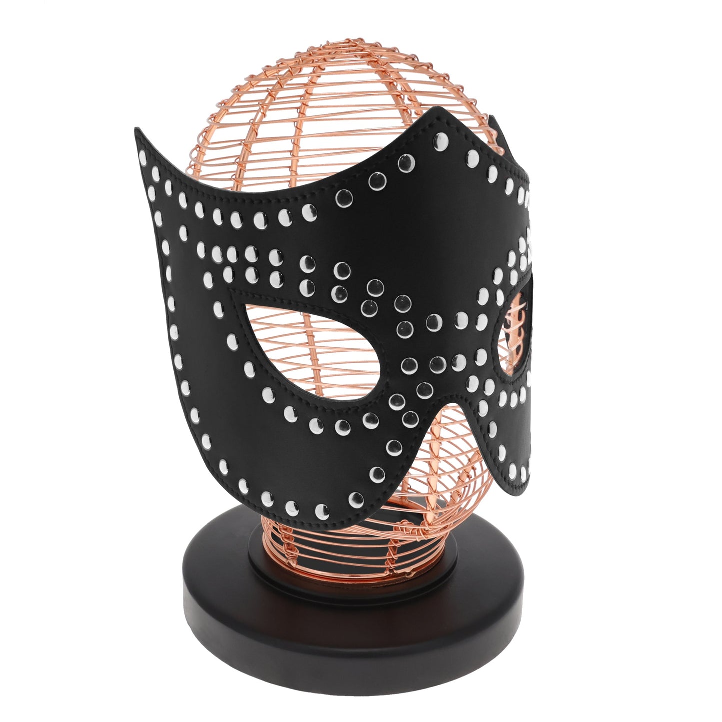 SEXCAPADES FAUX LEATHER STUDDED PARTY MASK