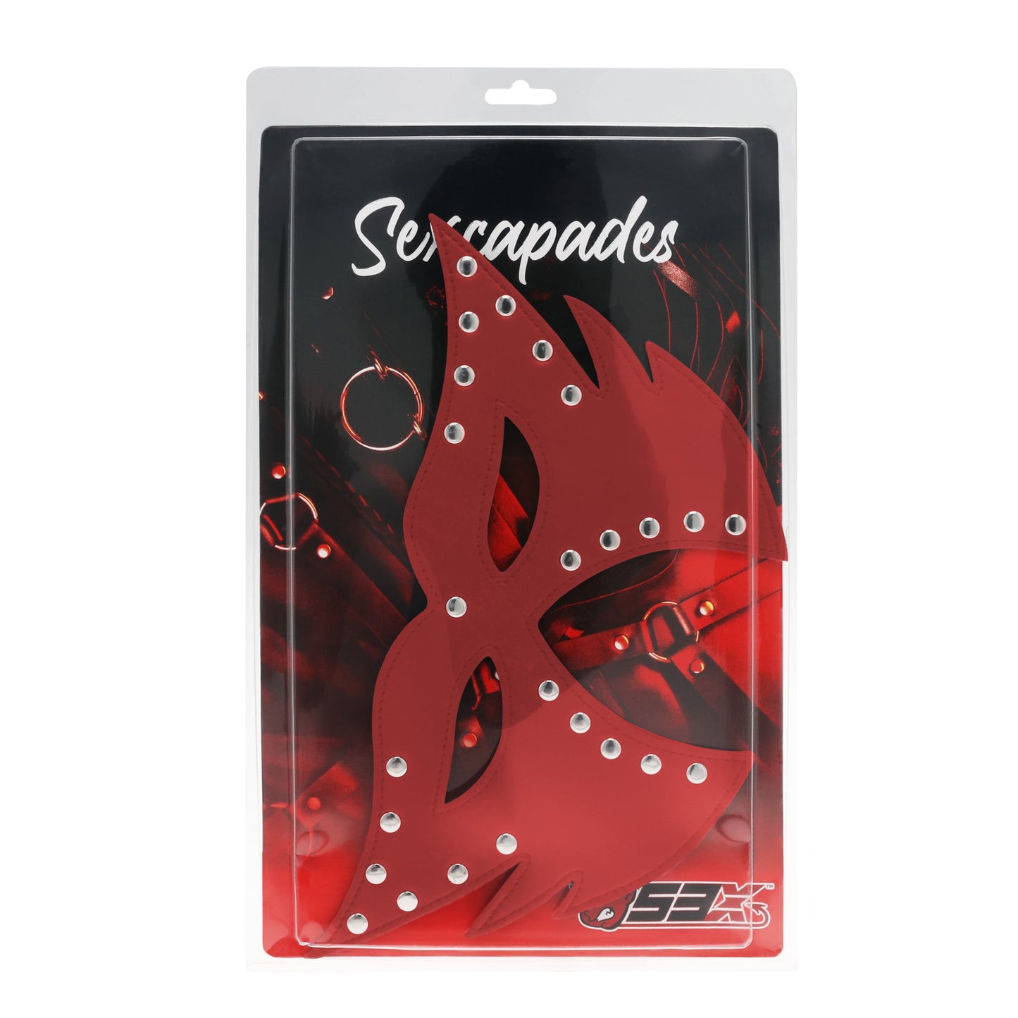 SEXCAPADES FULL FACE MASK W/RIVETS