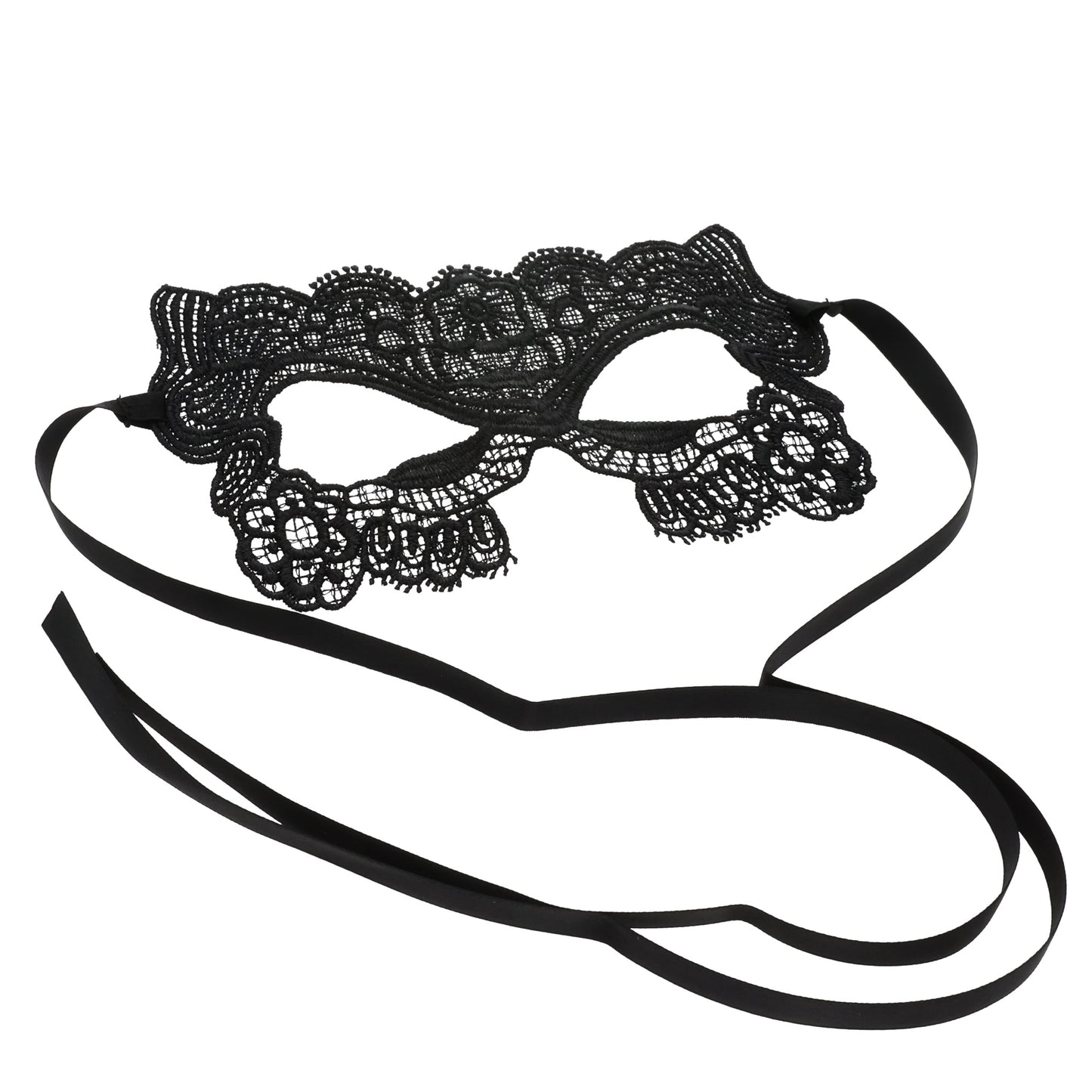 SEXCAPADES BLACK FULL FACE LACE APPLIQUE MASK
