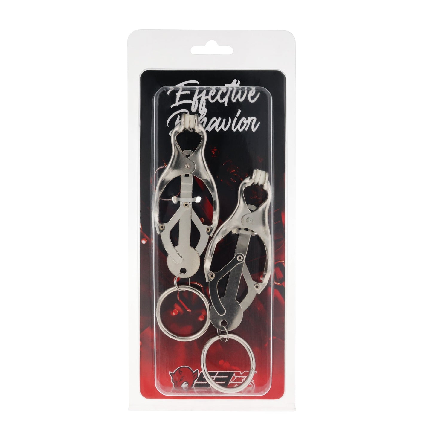 EFFECTIVE BEHAVIOR METAL CLOVER NIPPLE CLAMP W/ LOOP