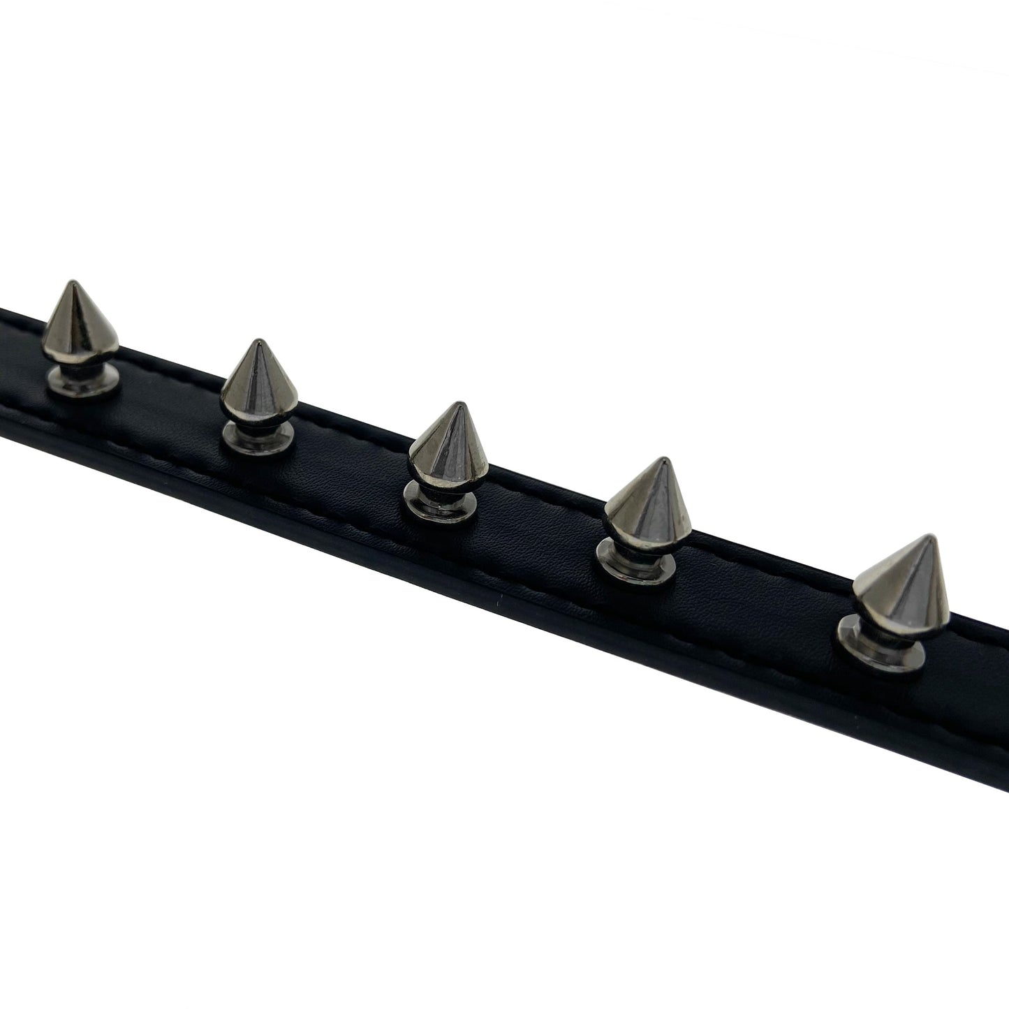 COLLAR BLACK PVC W/METAL STUDS