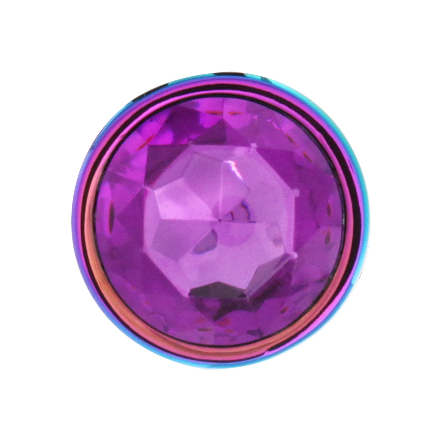 MULTICOLOR ALLOY SMALL PLUG/PURPLE JEWEL
