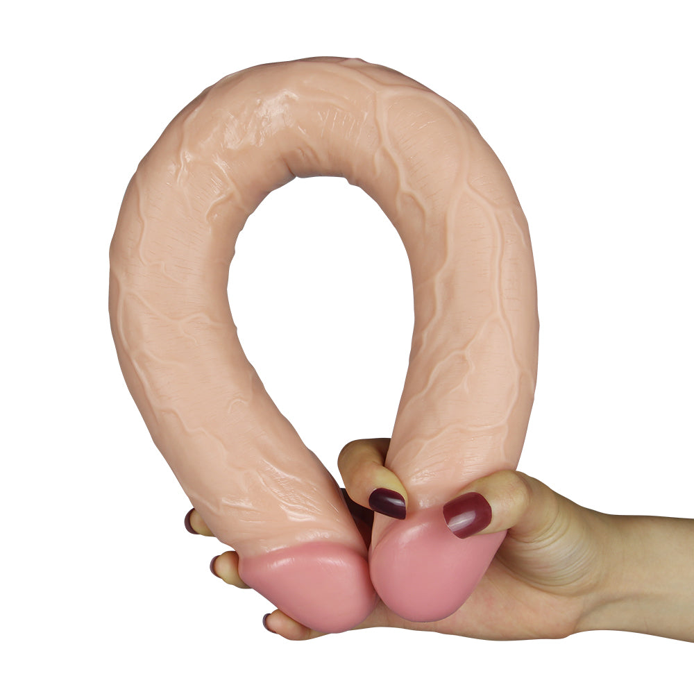 17" KINGSIZE REALISTIC SLIM ULTRA DOUBLE DILDO
