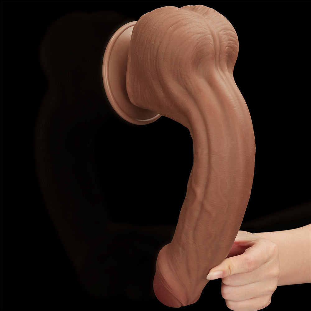 KING SIZED SLIDING SKIN DUAL LAYER DONG