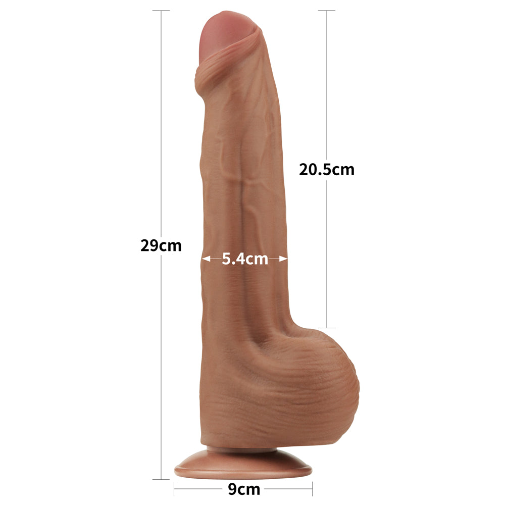 KING SIZED SLIDING SKIN DUAL LAYER DONG