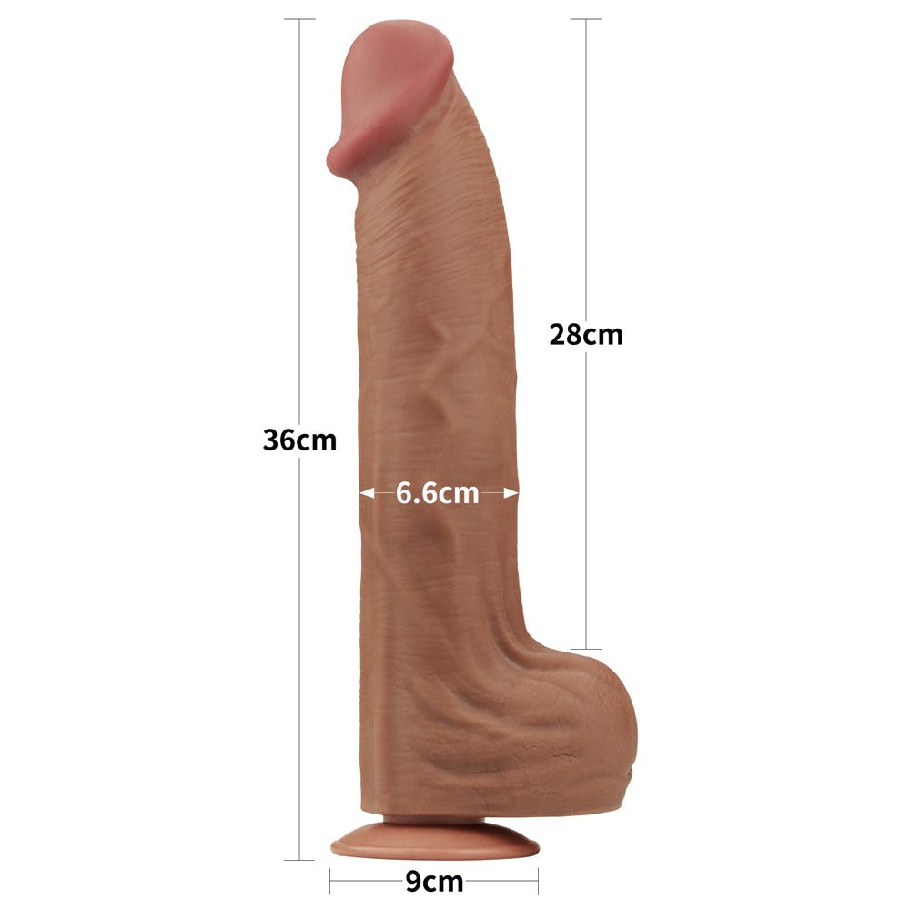 KING SIZED SLIDING SKIN DUAL LAYER DONG