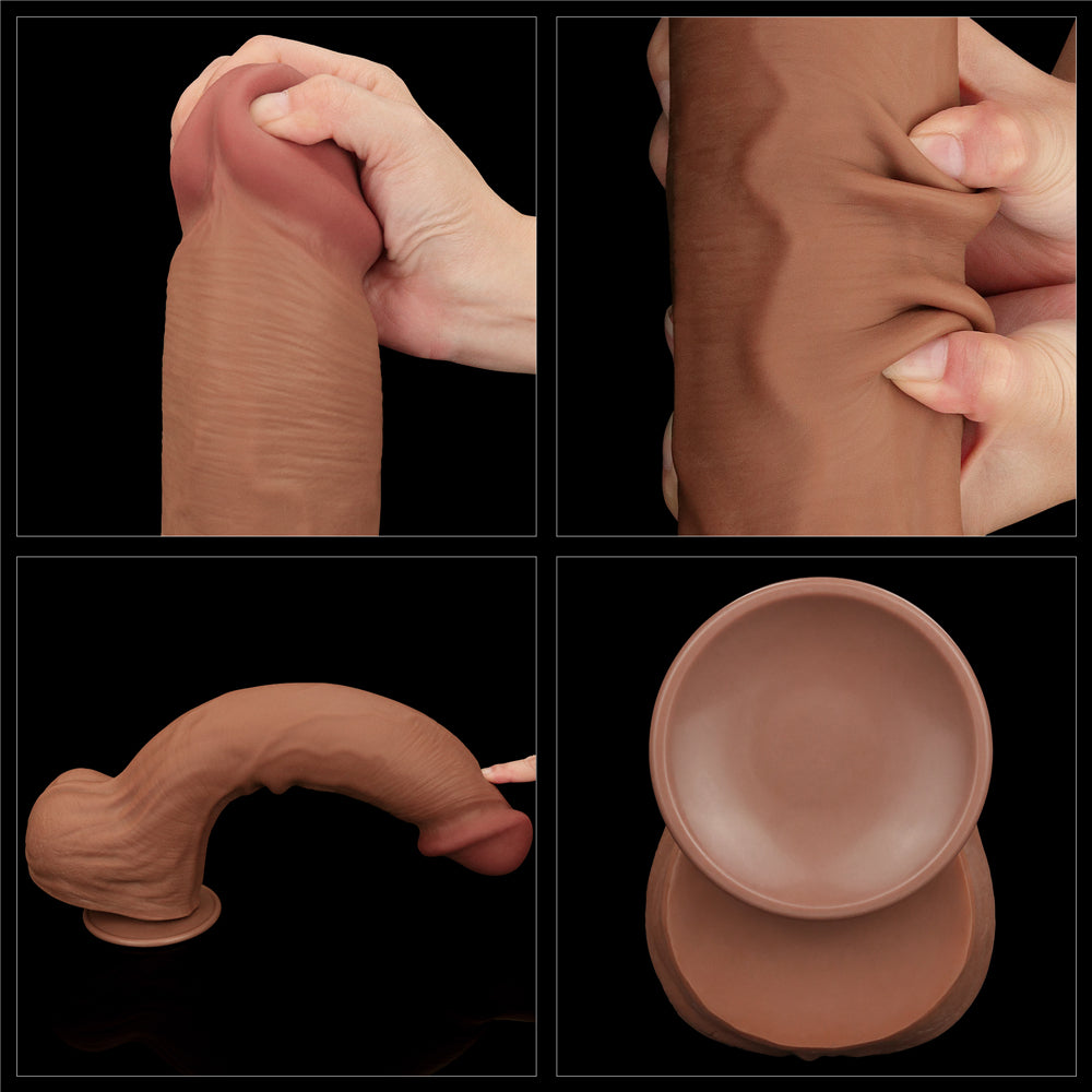 KING SIZED SLIDING SKIN DUAL LAYER DONG