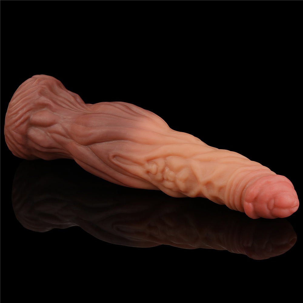 9.5IN DUAL LAYERED PLATINUM SILICONE COCK