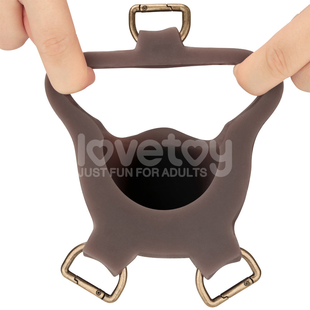 INGEN 10" HOLLOW STRAP ON HARNESS SET