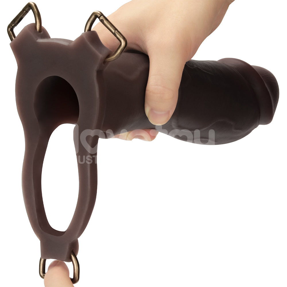 INGEN 10" HOLLOW STRAP ON HARNESS SET