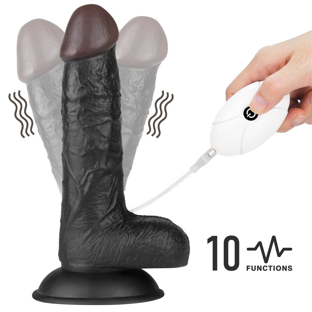 VIBRATING 7IN DILDO EASY STRAPON SET
