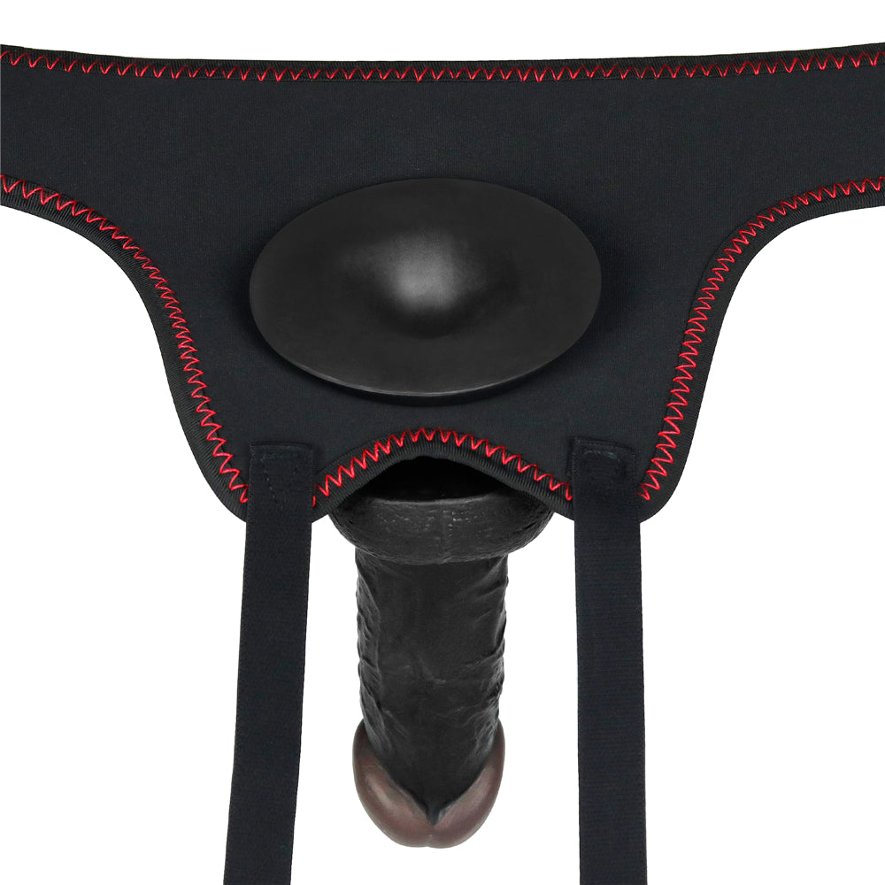 VIBRATING 7IN DILDO EASY STRAPON SET