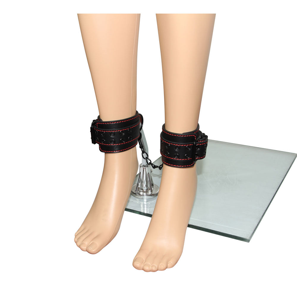 BONDAGE FETISH PLEASURE ANKLE CUFFS BLACK