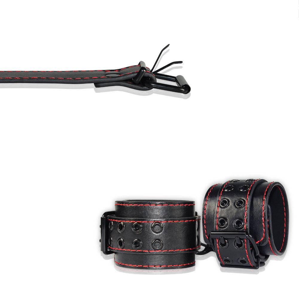 BONDAGE FETISH PLEASURE HANDCUFFS BLACK