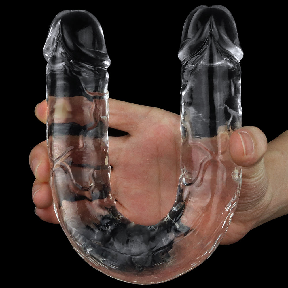 12" FLAWLESS CLEAR DOUBLE DILDO