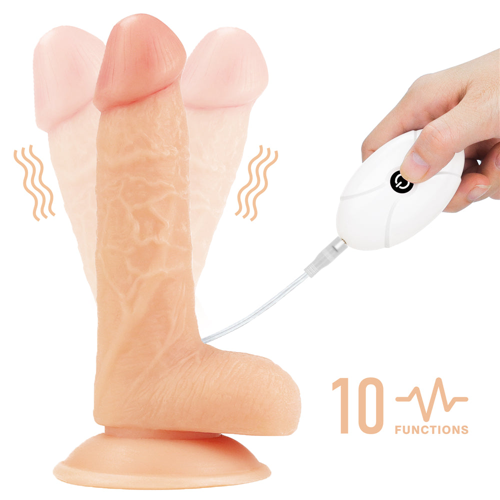 VIBRATING 7IN DILDO EASY STRAPON SET