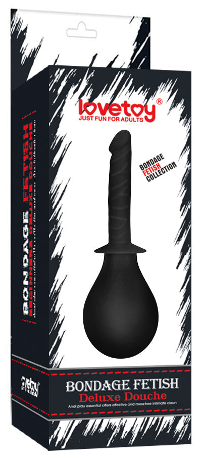 BONDAGE FETISH DELUXE DILDO DOUCHE BLACK