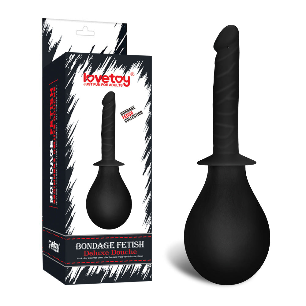 BONDAGE FETISH DELUXE DILDO DOUCHE BLACK
