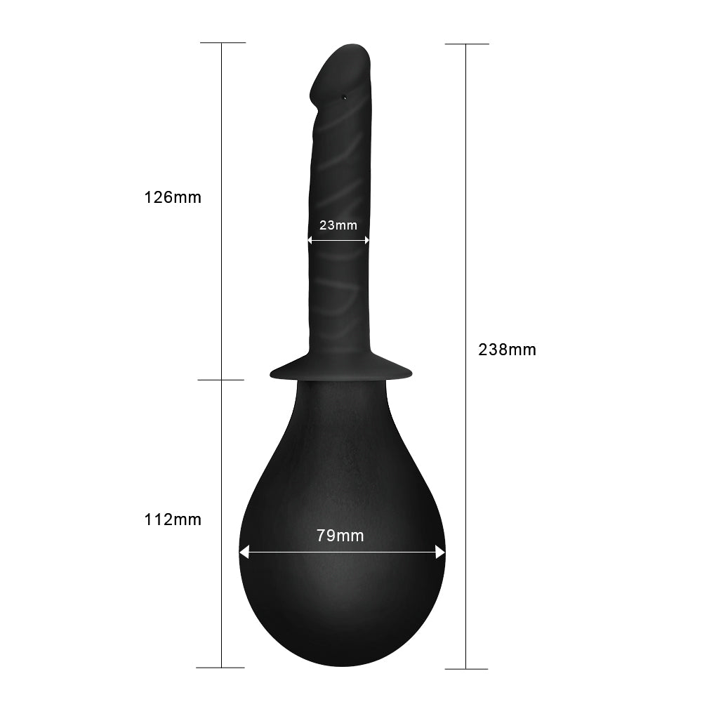BONDAGE FETISH DELUXE DILDO DOUCHE BLACK