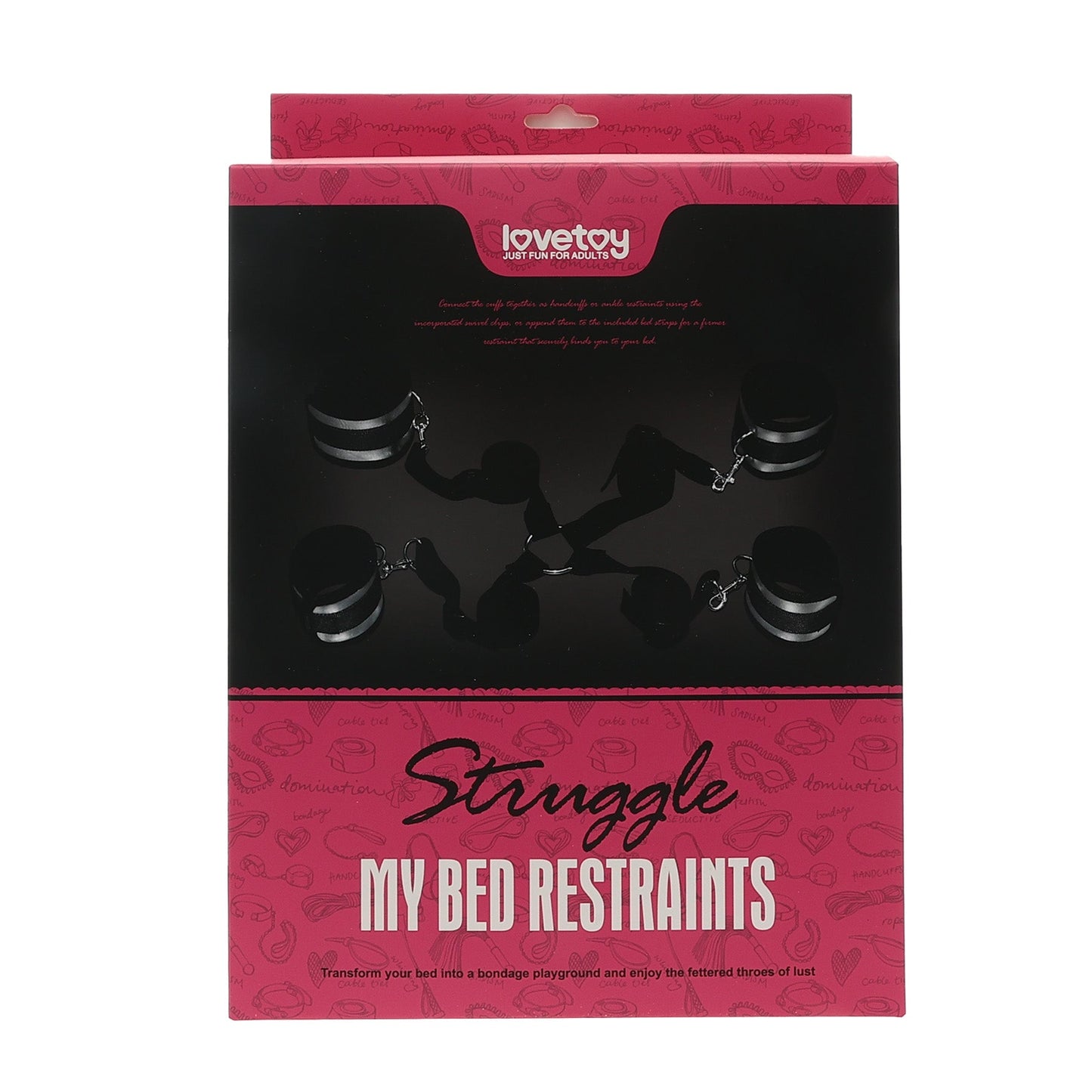 STRUGGLE MY BED RESTRAINTS BLACK