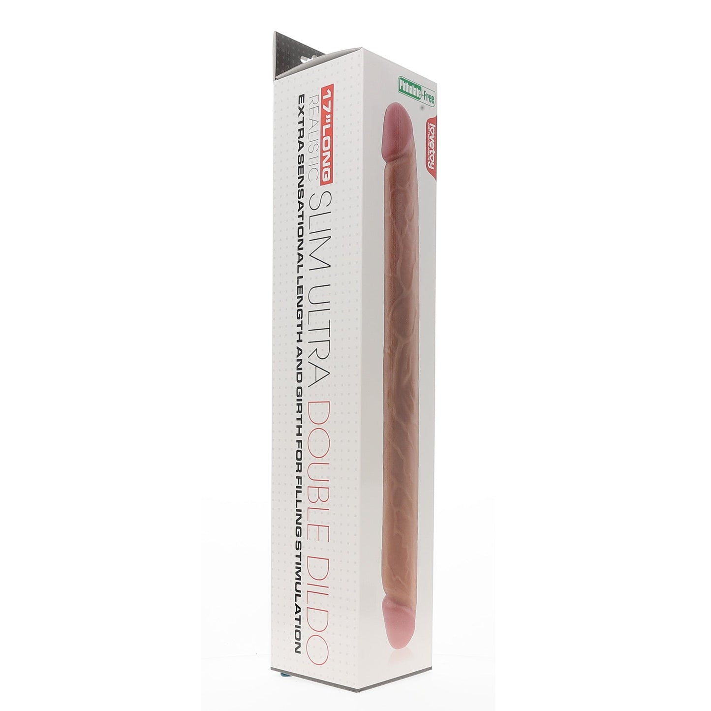17" KINGSIZE REALISTIC SLIM ULTRA DOUBLE DILDO
