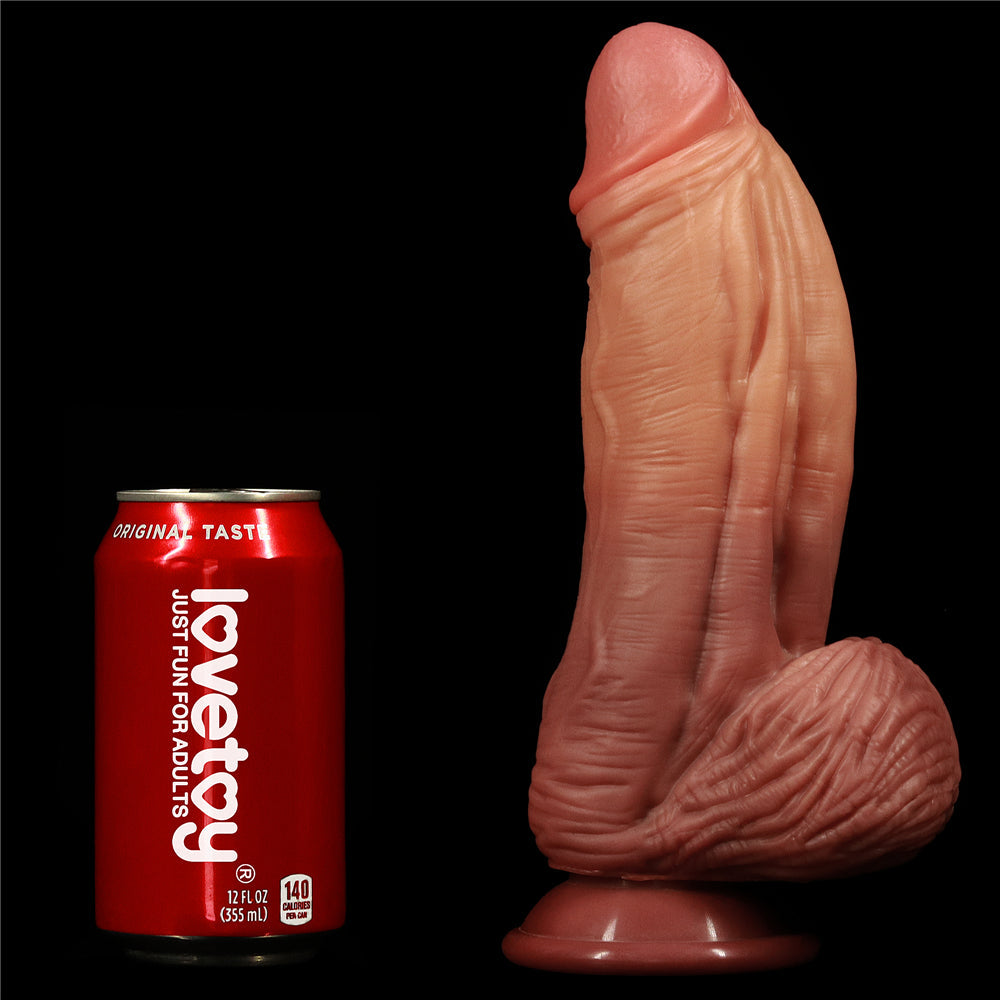 10IN KING SIZED DUAL LAYERED PLATINUM SILICONE COCK
