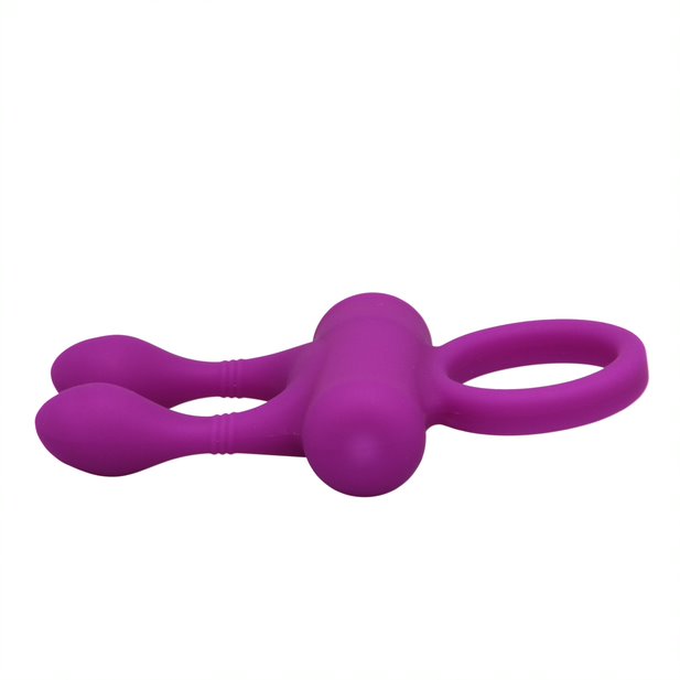 Vibrating Cock Ring with Clit Tickler - My Little Pet