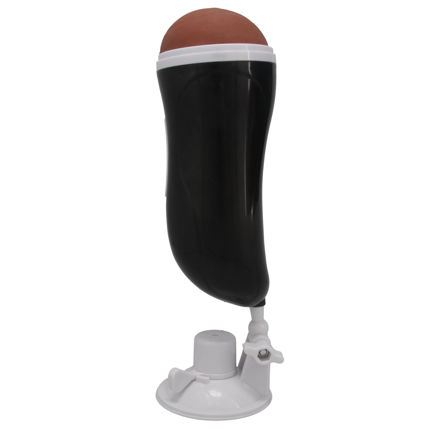 Double Trouble Male Masturbator with Suction Cup Brown