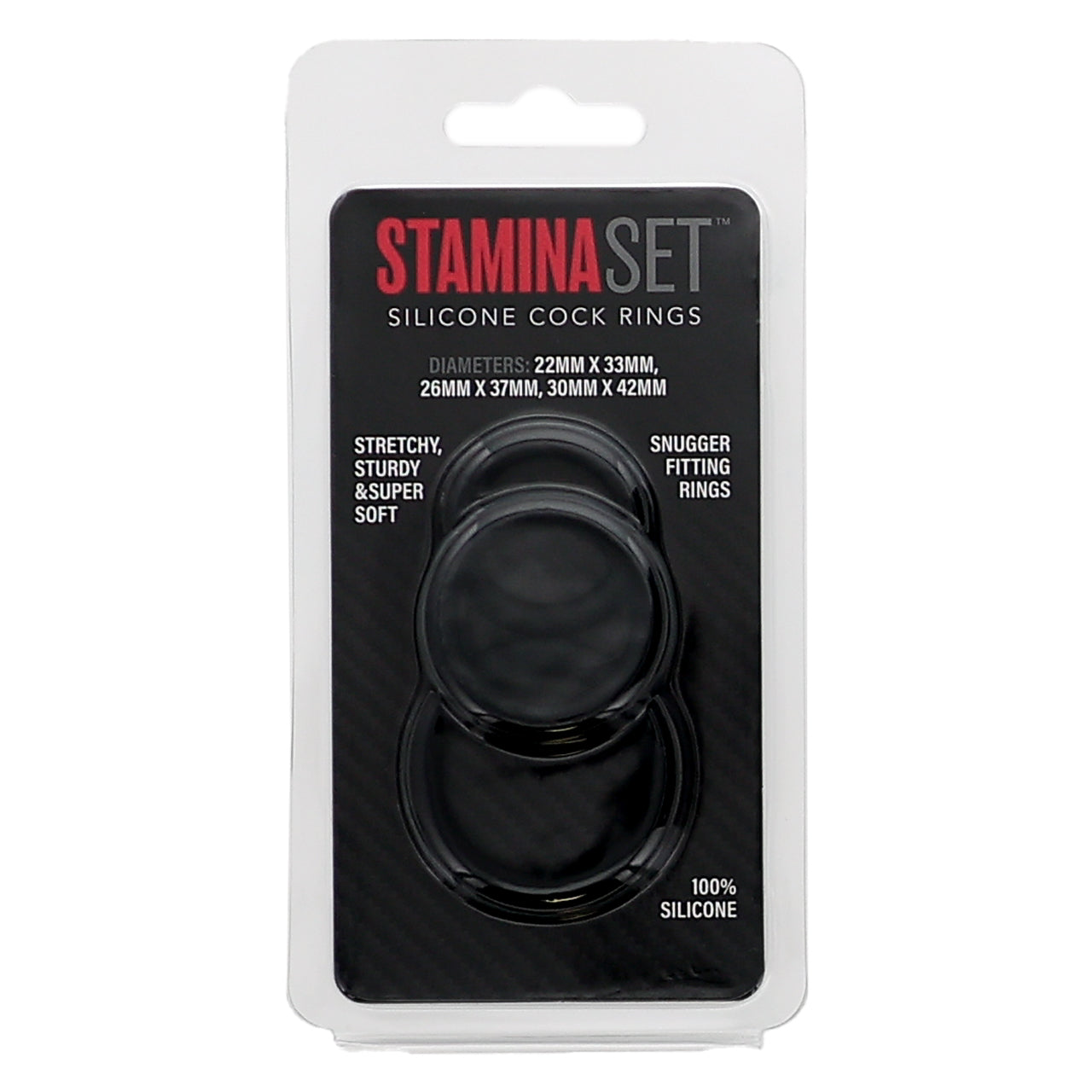 Silicone Cock Ring Stamina Set