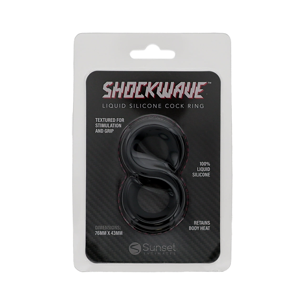 Shockwave Silicone Double Cock Ring