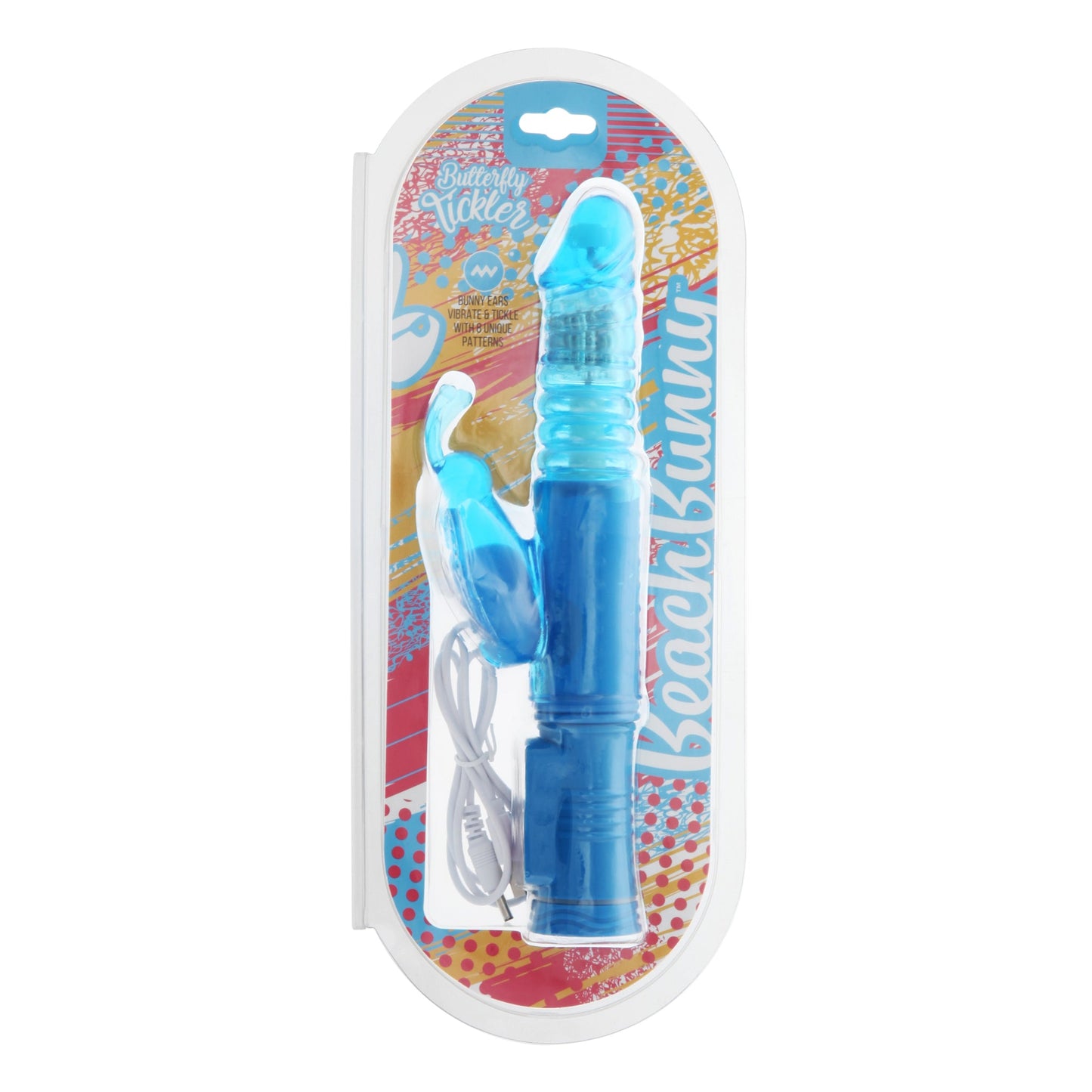 Thrusting Rabbit Vibe with Inner Beads - Butterfly Tickler