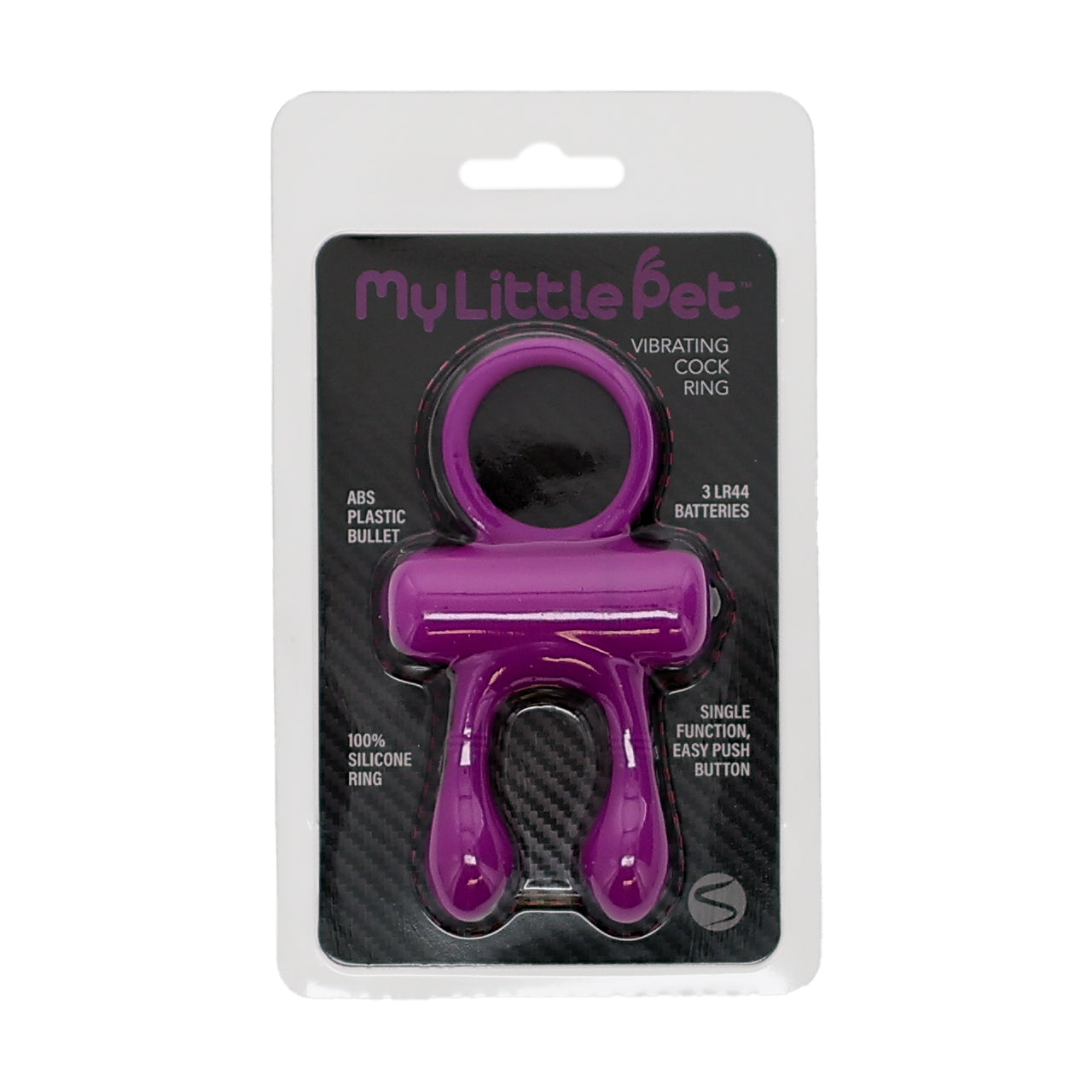 Vibrating Cock Ring with Clit Tickler - My Little Pet