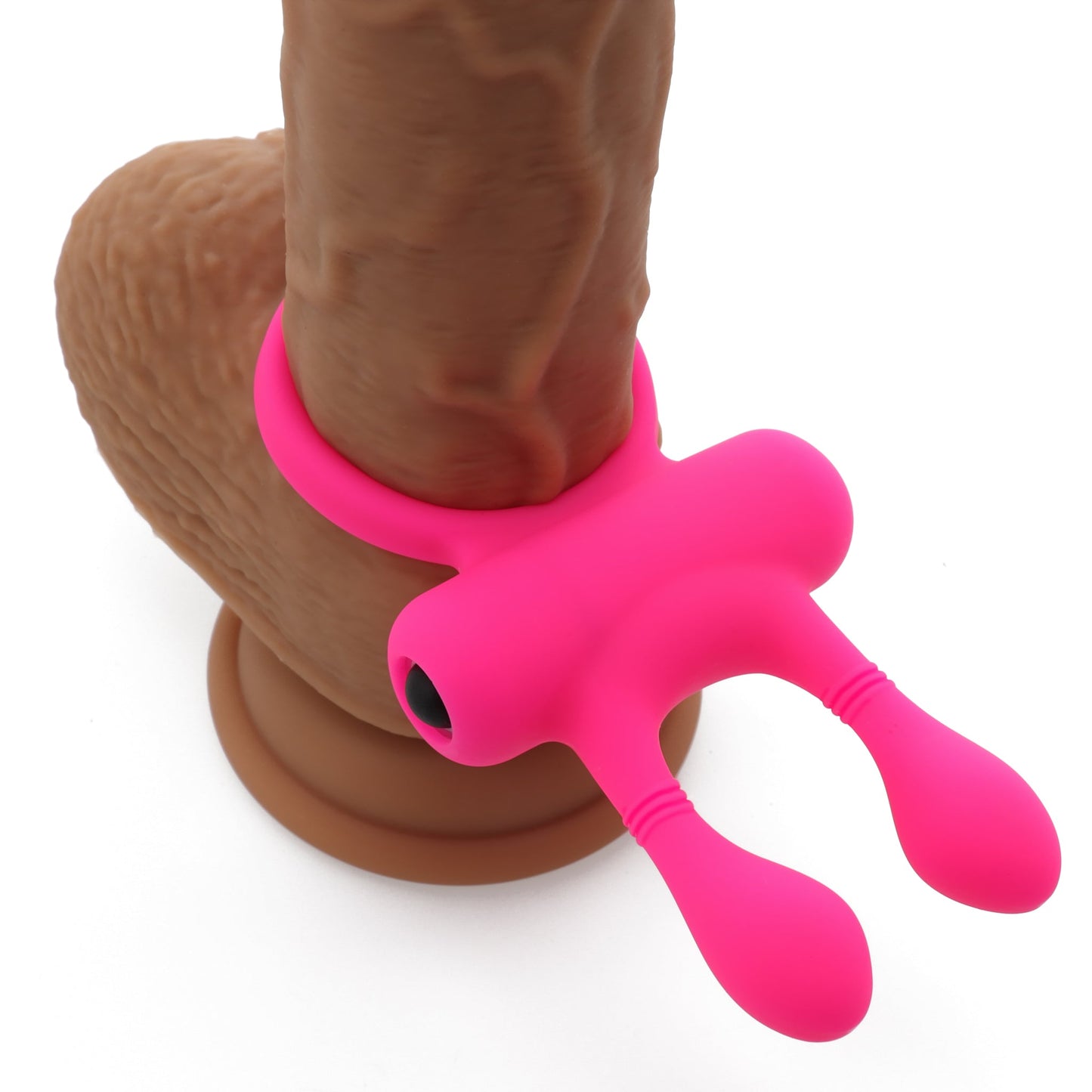 Vibrating Cock Ring with Clit Tickler - My Little Pet
