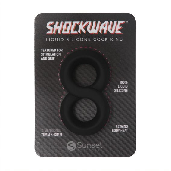 Shockwave Silicone Double Cock Ring