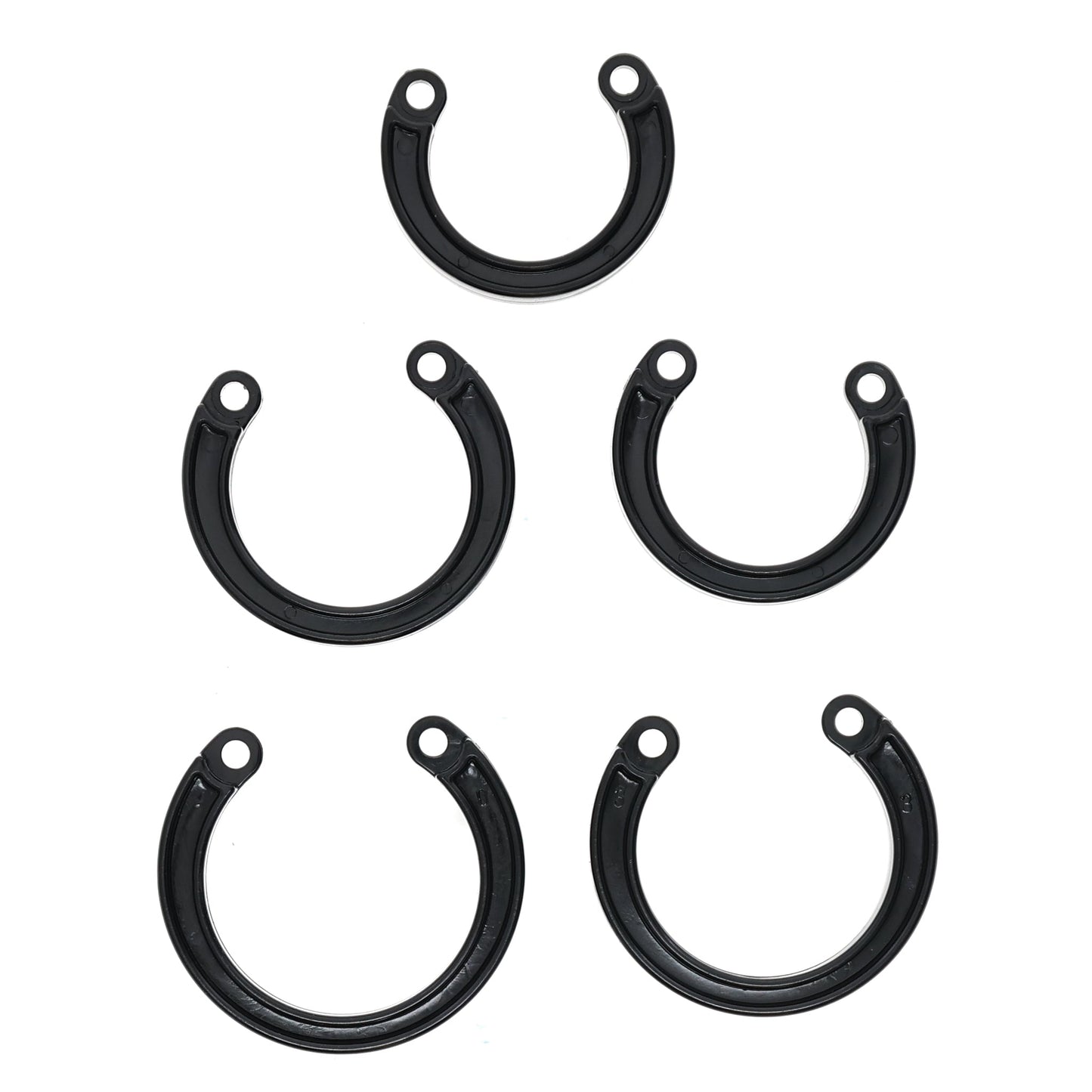 COCK CAGE W/ 5 RINGS:35/38/43/46/49MM