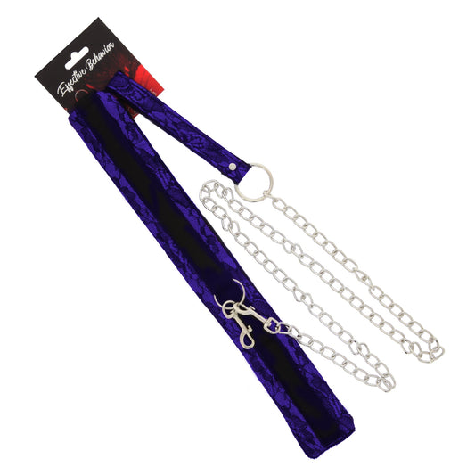 COLLAR PLUSH LACE W/LEASH