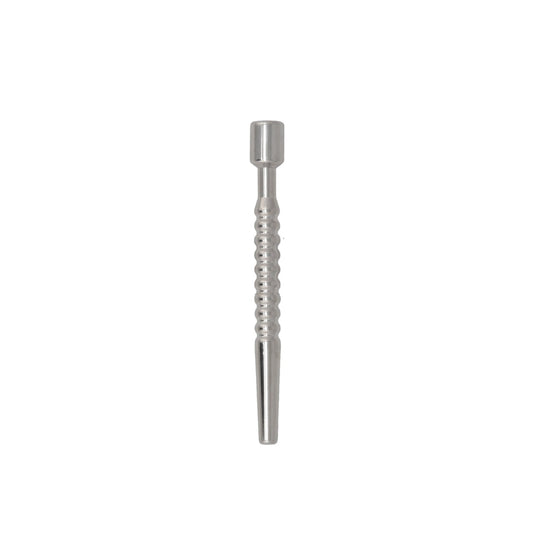 URETHRAL STAINLESS 4.5IN BEADED WITH CUM THRU
