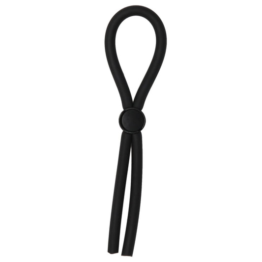 Lariat Single Barrel Adjustable Lasso Cock Ring Black